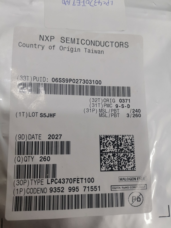 LPC4370FET100    100-TFBGA   Integrated  Circuit  Chip  IC  Microcontroller  Brand  New  Original Unused